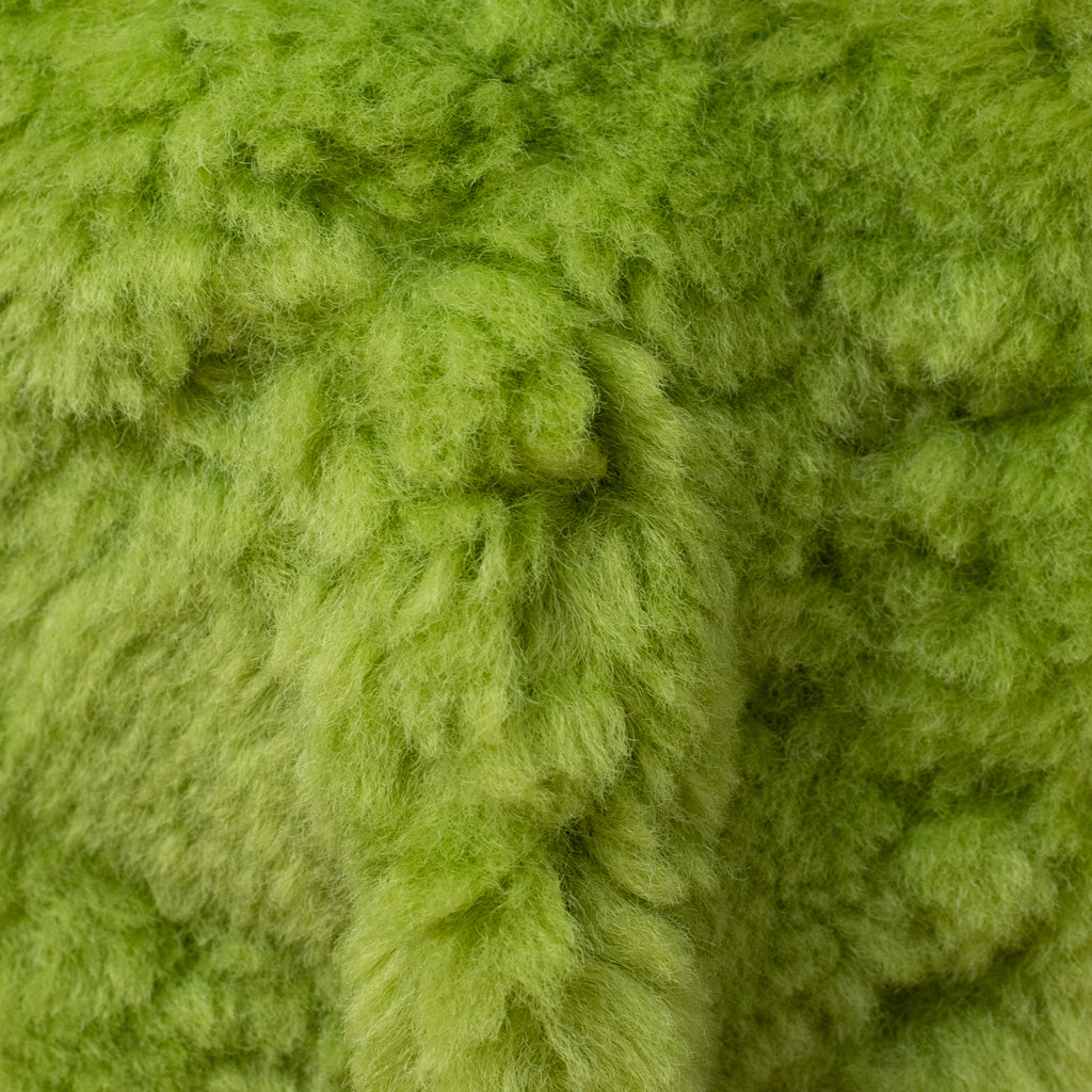 MID-LENGTH RABBIT WITH EMBO EFFECTS IN LIGHT LEAF GREEN - 300 - Faux