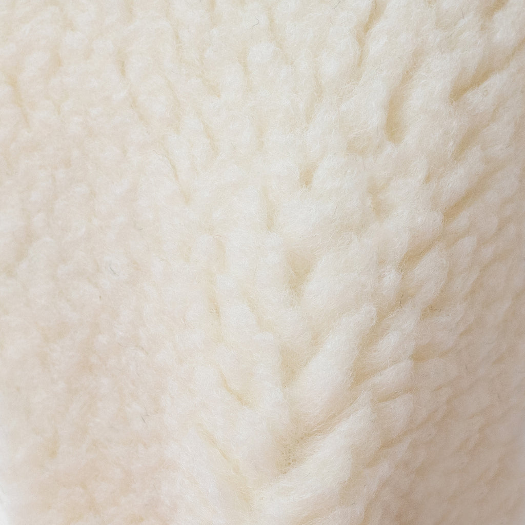MID-LONG CURLY WITH ORGANIC ASPECT IN NATURAL WHITE - Faux fur